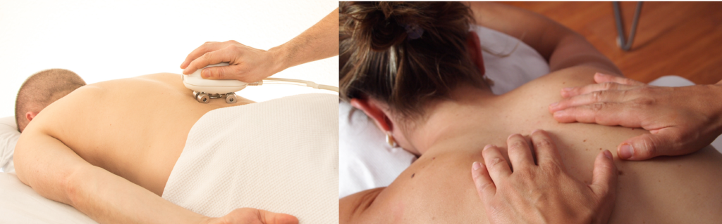 différence entre massage avec accessoires et massage manuel